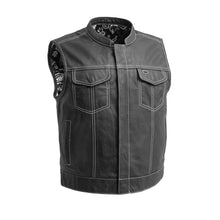 Load image into Gallery viewer, The Club Cut Men's Motorcycle Leather Vest, Multiple Color Options
