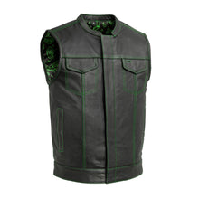 Load image into Gallery viewer, The Cut Men's Motorcycle Leather Vest, Multiple Color Options
