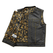 Load image into Gallery viewer, The Cut Men's Motorcycle Leather Vest, Multiple Color Options
