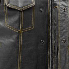 Load image into Gallery viewer, The Cut Men's Motorcycle Leather Vest, Multiple Color Options
