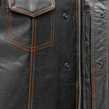 Load image into Gallery viewer, The Cut Men's Motorcycle Leather Vest, Multiple Color Options
