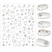 Load image into Gallery viewer, The New 3D Nail Sticker Cool English Letter stickers for nail  Foil Love Heart Design Nails Accessories Fashion Manicure Sticker Stickers Girls Manicure Decoration Nail Art Supplies 3D Self-Adhesive Nail Decals Designer Nail Stickers for Acrylic Nails
