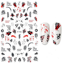 Load image into Gallery viewer, The New 3D Nail Sticker Cool English Letter stickers for nail  Foil Love Heart Design Nails Accessories Fashion Manicure Sticker Stickers Girls Manicure Decoration Nail Art Supplies 3D Self-Adhesive Nail Decals Designer Nail Stickers for Acrylic Nails
