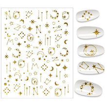 Load image into Gallery viewer, The New 3D Nail Sticker Cool English Letter stickers for nail  Foil Love Heart Design Nails Accessories Fashion Manicure Sticker Stickers Girls Manicure Decoration Nail Art Supplies 3D Self-Adhesive Nail Decals Designer Nail Stickers for Acrylic Nails
