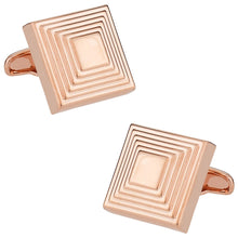 Load image into Gallery viewer, The Steps in Rose Gold Cufflinks
