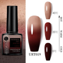 Load image into Gallery viewer, Thermal Shiny Nail Polish Change Color Effect Gel UV Semi Permanent Stylish Three Layer Effect For Womens
