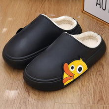 Load image into Gallery viewer, Thick Platform Winter Women Waterproof Non-Slip Home Rubber Slippers Warm Indoor Fur Cotton Women's Cozy Memory Foam Closed Back Slippers Wool-Like Blend Cotton House Shoes
