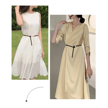 Load image into Gallery viewer, Thin Golden Buckle PU Leather Strap Belts For Women Casual Dress Luxurious Ladies Waist Belt
