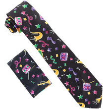 Load image into Gallery viewer, Vittorio Farina Mardi Gras Necktie &amp; Handkerchief
