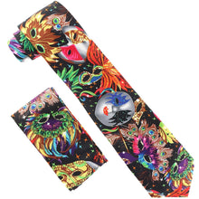 Load image into Gallery viewer, Vittorio Farina Mardi Gras Necktie &amp; Handkerchief
