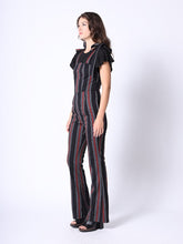 Load image into Gallery viewer, Tie-Shoulder Wide Leg Striped Overall Jumpsuit

