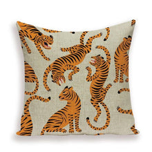 Load image into Gallery viewer, Tiger Cushion Case Autumn Jungle Home Decor Pillows Cases Leopard Printed Animal Throw Pillow Covers Decorative Pillowcase Soft Cushion Covers For Bedroom Sofa Bed Linen Pillow Covers 45X45CM
