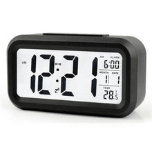 Load image into Gallery viewer, Time and Temperature Digital Table Snooze Alarm Clock  LCD Display Bedside Alarm Clock with Snooze Backlight Night Light Date and Temperature Sleep Timer for for Heavy Sleepers Children Wake Up Kids Alarm Clock Night Light for Children Desk Clock
