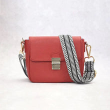 Load image into Gallery viewer, Compact Leather Crossbody Handbag - Cabernet

