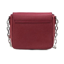 Load image into Gallery viewer, Compact Leather Crossbody Handbag - Cabernet

