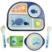 Load image into Gallery viewer, Toddler Plates and Bowls Set | Bamboo Plate Dishes - # BAGE21110024
