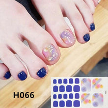 Load image into Gallery viewer, Toe Nail Sticker Wraps Adhesive Decals Toenail Polish Strips DIY Pedicure Foot Decals Manicure Strips Decals Full Wraps Women Glitter Toenail Nail Polish Strips Decals Full Wraps Self Adhesive Toe Nail Tip Full Toe Nail Wraps Feet Decorations
