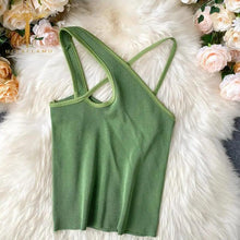 Load image into Gallery viewer, Top fashion cute women summer  cross sleeveless crop top cute fashion styles classy top
