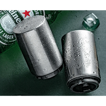 Load image into Gallery viewer, Automatic Beer Bottle Opener Magnet Beer Opener Stainless Steel Push Down Opener Wine Beer Soda Cap Opener Kitchen Accessories
