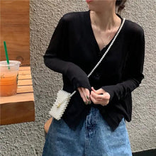 Load image into Gallery viewer, Cardigan For Women Long Sleeve Cardigan Summer Cropped Cardigan Knitted V neck Thin Ice Silk Sweaters Sunscreen Shirt Tops
