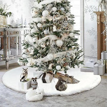Load image into Gallery viewer, White Christmas Tree Skirt Plush Faux Fur Xmas Tree Carpet Merry Christmas Tree Decorations Ornament New Year Home Decor
