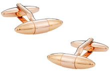 Load image into Gallery viewer, Torpedo Cufflinks in Rose Gold
