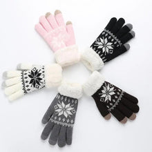 Load image into Gallery viewer, Touchscreen Thick Knitted Full Finger Women Gloves Classic Warm Soft Stylish Gloves For Women
