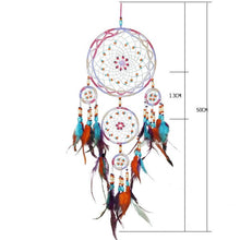 Load image into Gallery viewer, Traditional Handicrafts Original Five-ring Dream-catcher Pendant Pure Handicraft Production Fengling Hanging Feathers Ornament Creative Gifts Home Wall Decoration Girls
