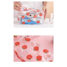 Load image into Gallery viewer, Transparent Flower Print Pencil Case For Students Classic Stationery Case Large Capacity Pencil Bag
