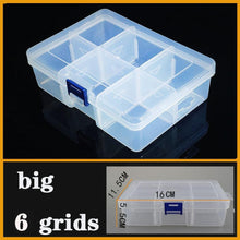 Load image into Gallery viewer, Transparent Plastic Box Screw Compartment Box Jewelry Earring Display Case Container Clear Terminal Organizer Tool Storage boxes Multiple Compartments Jewelry Storage Container
