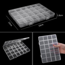 Load image into Gallery viewer, Transparent Plastic Storage Jewelry Box Compartment Adjustable Container For Beads Earring Box For Jewelry Rectangle Box Case Storage Container for Jewelry Beads Earring
