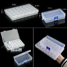 Load image into Gallery viewer, Transparent Plastic Storage Jewelry Box Compartment Adjustable Container For Beads Earring Box For Jewelry Rectangle Box Case Storage Container for Jewelry Beads Earring
