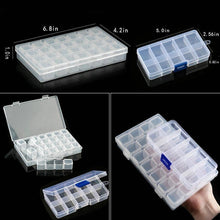 Load image into Gallery viewer, Transparent Plastic Storage Jewelry Box Compartment Adjustable Container For Beads Earring Box For Jewelry Rectangle Box Case Storage Container for Jewelry Beads Earring
