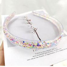 Load image into Gallery viewer, Transparent Quicksand Headbands for Children Kids Girls Fashion Glitter Sequin Teeth Hairbands Bezel Hair Hoops Gorgeous Hair Accessories For Women

