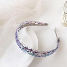 Load image into Gallery viewer, Transparent Quicksand Headbands for Children Kids Girls Fashion Glitter Sequin Teeth Hairbands Bezel Hair Hoops Gorgeous Hair Accessories For Women
