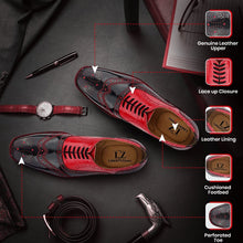 Load image into Gallery viewer, Tremont Genuine Leather Oxford Style Brogue Dress Shoes
