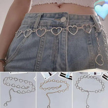 Load image into Gallery viewer, Trendy Heart Shaped Design Body Long Chain Ladies Belts Modern Metal Waist Chain Love Belts For Women

