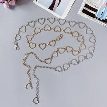 Load image into Gallery viewer, Trendy Heart Shaped Design Body Long Chain Ladies Belts Modern Metal Waist Chain Love Belts For Women
