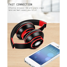 Load image into Gallery viewer, Wireless Headset Bluetooth Earphones and Headphone Foldable Adjustment Bluetooth Wired Headphones TF Card MP3 FM Radios For Online Class Business Trip Travel Video Conference
