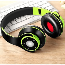 Load image into Gallery viewer, Wireless Headset Bluetooth Earphones and Headphone Foldable Adjustment Bluetooth Wired Headphones TF Card MP3 FM Radios For Online Class Business Trip Travel Video Conference
