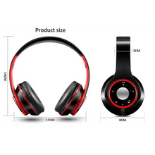 Load image into Gallery viewer, Wireless Headset Bluetooth Earphones and Headphone Foldable Adjustment Bluetooth Wired Headphones TF Card MP3 FM Radios For Online Class Business Trip Travel Video Conference
