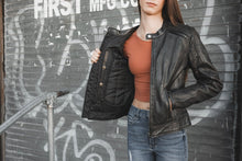 Load image into Gallery viewer, Trickster Womens Motorcycle Leather Jacket
