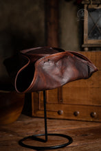 Load image into Gallery viewer, Leather Hat Tricorne Dark Brown
