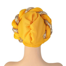 Load image into Gallery viewer, Turbans Pleated Soft Beanie Headwrap Lightweight African Hat Arab Wrap Elegant Muslim Turban Scarf Women Hijabs Hair Accessories Cap bonnet for Women
