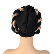 Load image into Gallery viewer, Turbans Pleated Soft Beanie Headwrap Lightweight African Hat Arab Wrap Elegant Muslim Turban Scarf Women Hijabs Hair Accessories Cap bonnet for Women
