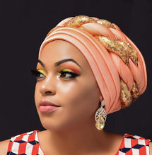 Load image into Gallery viewer, Turbans Pleated Soft Beanie Headwrap Lightweight African Hat Arab Wrap Elegant Muslim Turban Scarf Women Hijabs Hair Accessories Cap bonnet for Women
