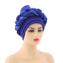 Load image into Gallery viewer, Turbans Pleated Soft Beanie Headwrap Lightweight African Hat Arab Wrap Elegant Muslim Turban Scarf Women Hijabs Hair Accessories Cap bonnet for Women
