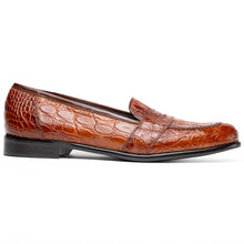 Load image into Gallery viewer, 11-119-CGN TUSCANY Crocodile Penny Loafer, Cognac
