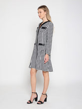 Load image into Gallery viewer, Tweed Front Button Open Long Sleeve Dress
