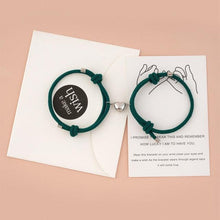 Load image into Gallery viewer, Two Halves Heart Magnetic Bracelet Steel Pendant Couple Bracelets For Friendship Bracelets Braid Rope Magnet Attraction Matching Bracelet Lover Gifts For Boyfriend And Girlfriend
